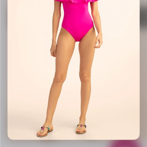 TRINA TURK MANACO OFF-THE-SHOULDER💕1 PIECE SWIMSUIT💕💕💕PINK - Picture 3 of 9